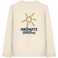 Grömitz Sonne Bio Unisex Longsleeve Baltic Beach mit Rückendruck in Natural Raw – Shirtigo-Originalmockup 1