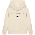 Original-Mockup des Bio Oversize Hoodie in Natural Raw mit Koh-Phangan-Minimal-Backprint