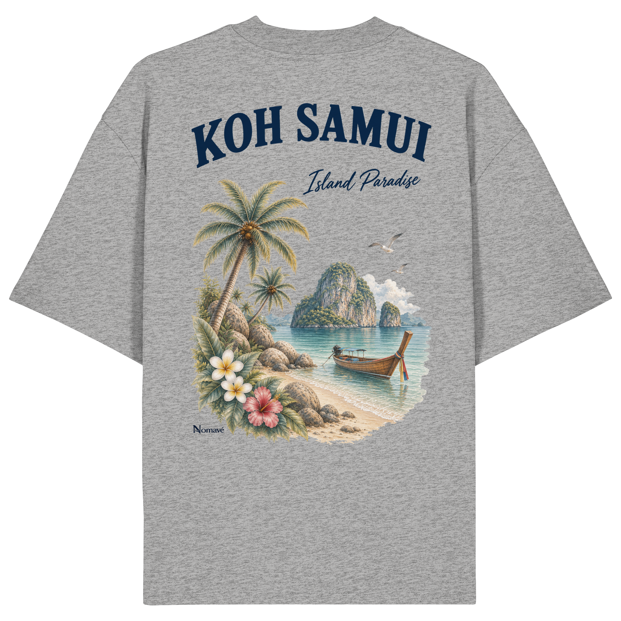 Koh Samui - Island Paradise - Rückenprint  - Organic Oversize Shirt