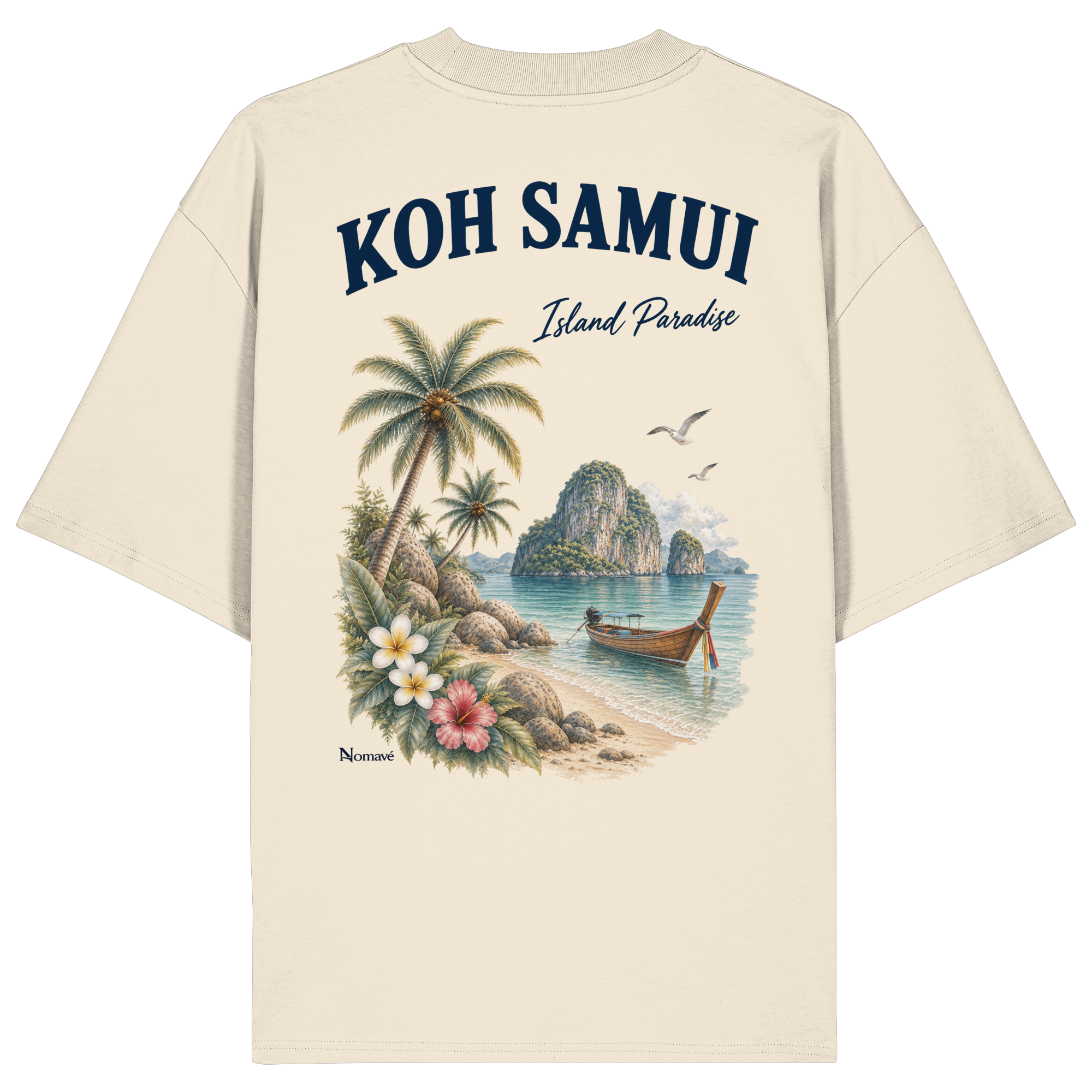 Koh Samui - Island Paradise - Rückenprint  - Organic Oversize Shirt