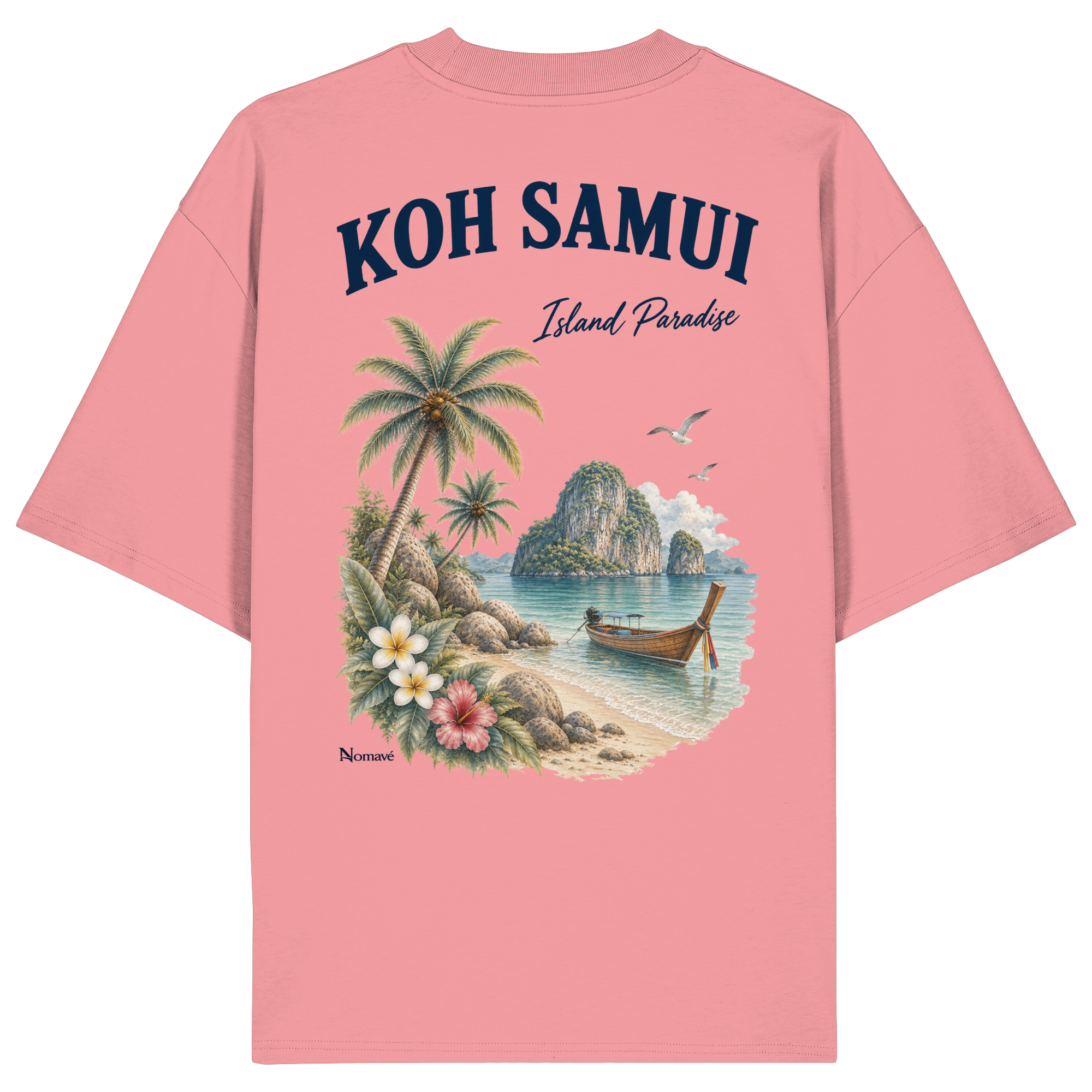 Koh Samui - Island Paradise - Rückenprint  - Organic Oversize Shirt