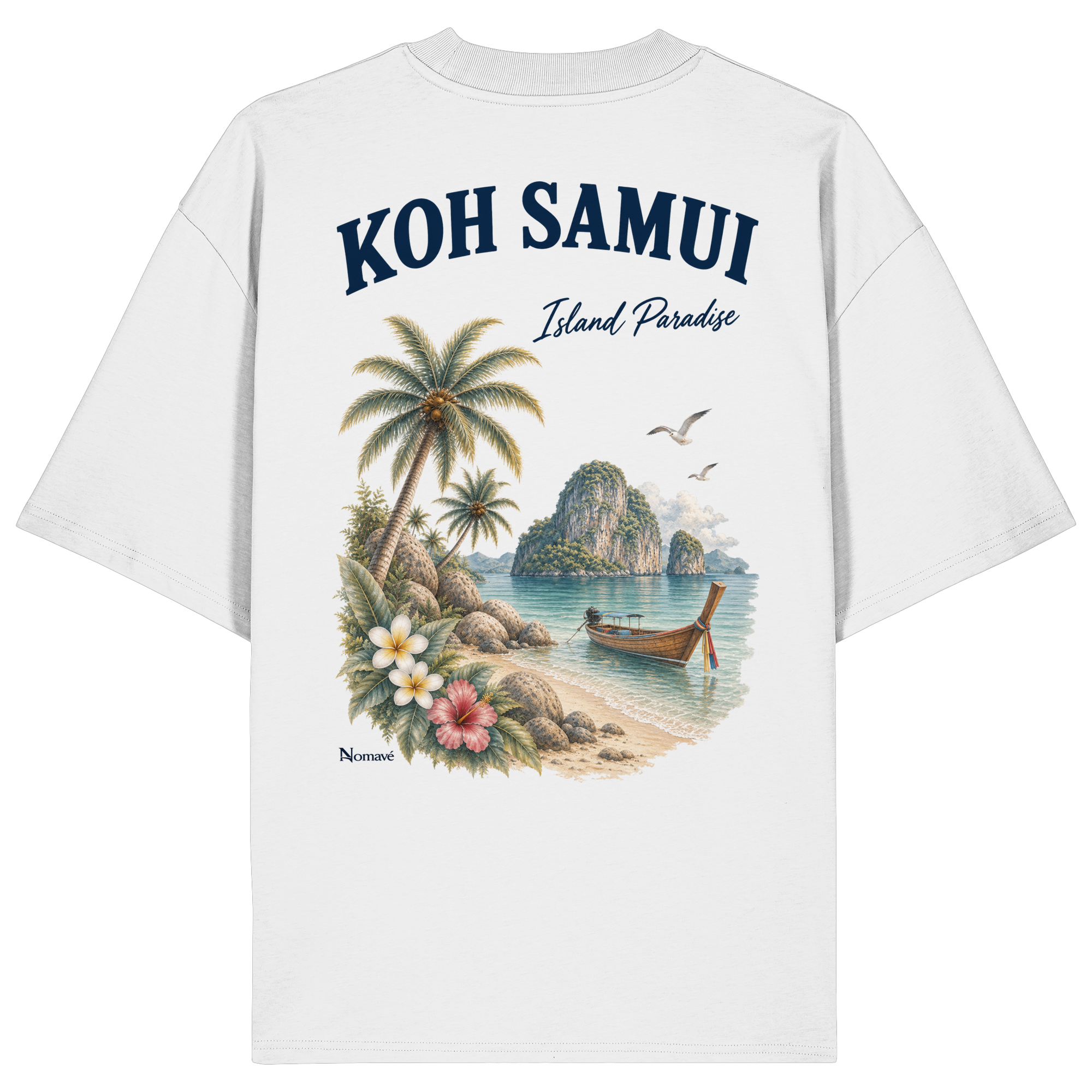 Koh Samui - Island Paradise - Rückenprint  - Organic Oversize Shirt