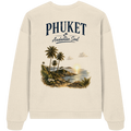 Phuket Andaman Soul Oversize Bio-Sweatshirt mit Rückenprint in Natur – Produktansicht von hinten