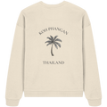 Koh Phangan Mini Palm – Bio Oversize Sweatshirt – Backprint – Originalmockup in Natural Raw, Produktansicht 1