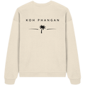 Original-Mockup des Bio Oversize Sweatshirt in Natural Raw mit Koh-Phangan-Minimal-Backprint
