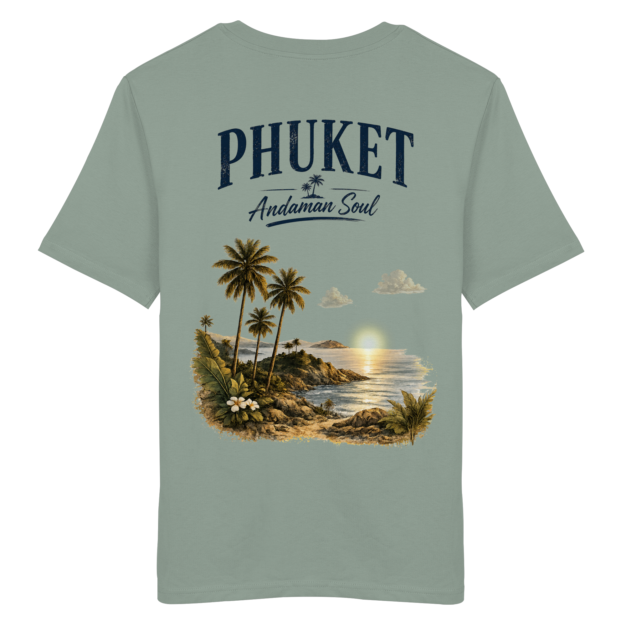 Phuket Thailand – Andaman Soul – Vintage Rückenprint  - Bio T - Shirt