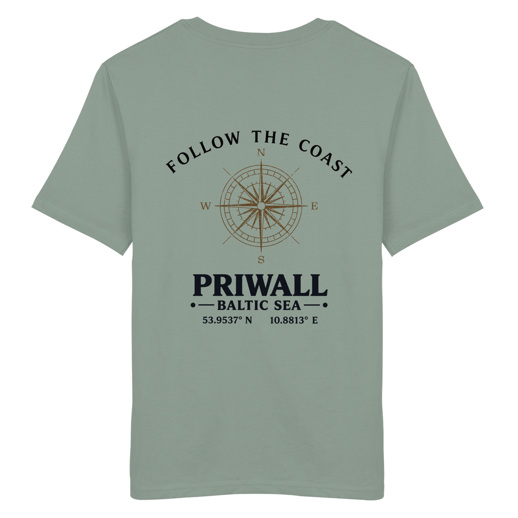 Priwall – Follow the Coast – Light Edition – Bio T-Shirt – Backprint