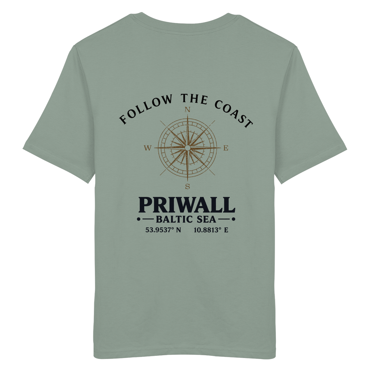 Priwall – Follow the Coast – Light Edition – Bio T-Shirt – Backprint