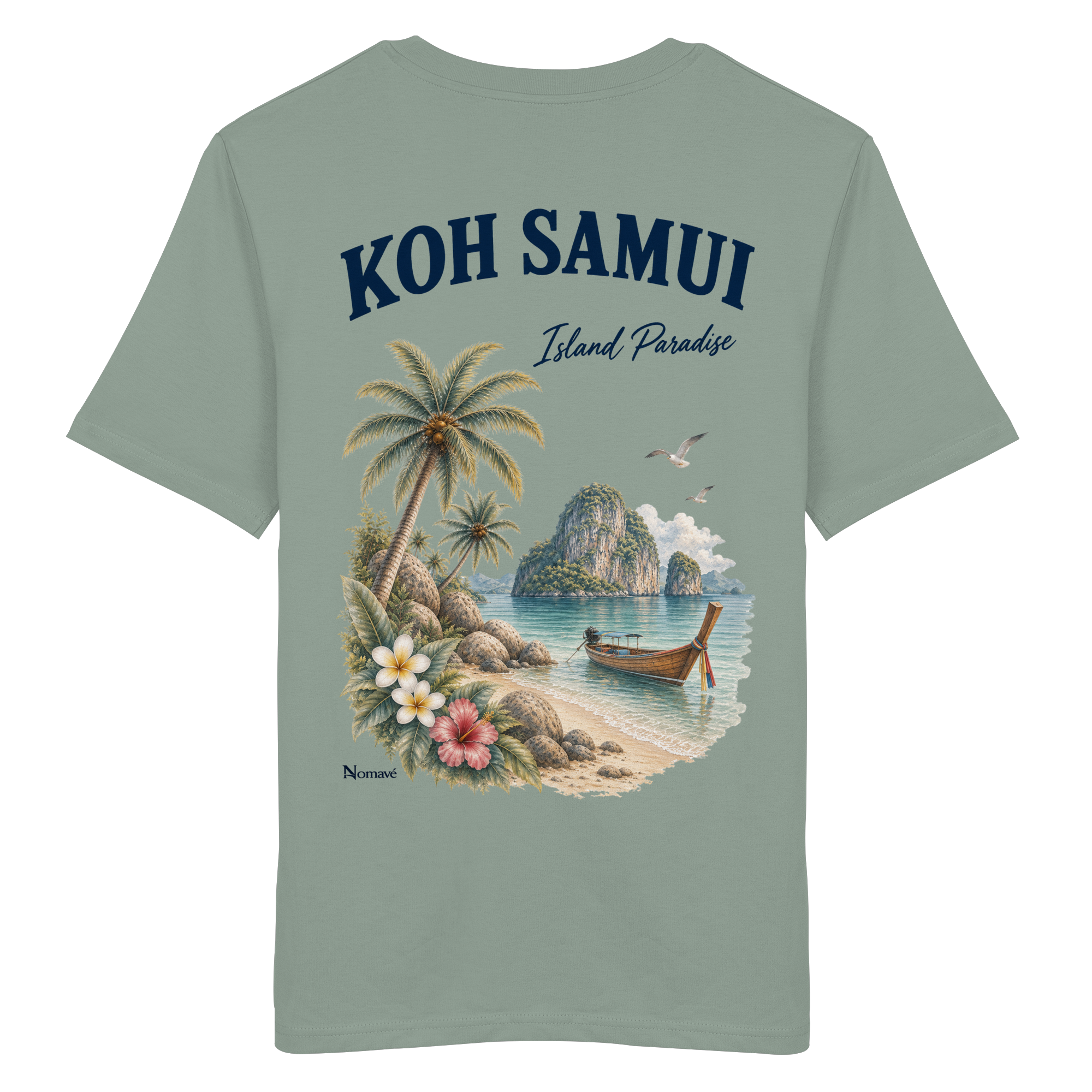 Koh Samui - Island Paradise - Rückenprint  - Organic Shirt