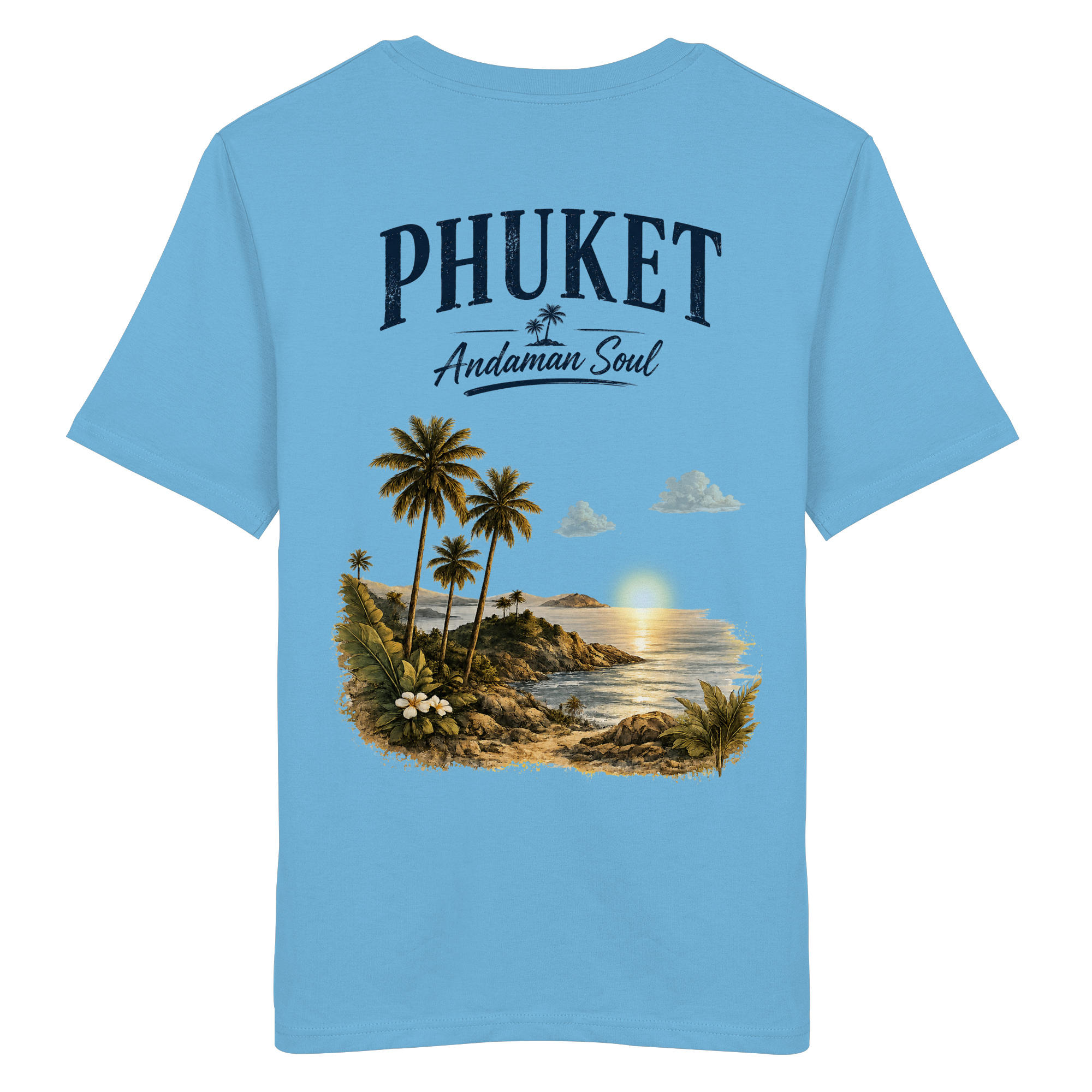 Phuket Thailand – Andaman Soul – Vintage Rückenprint  - Bio T - Shirt