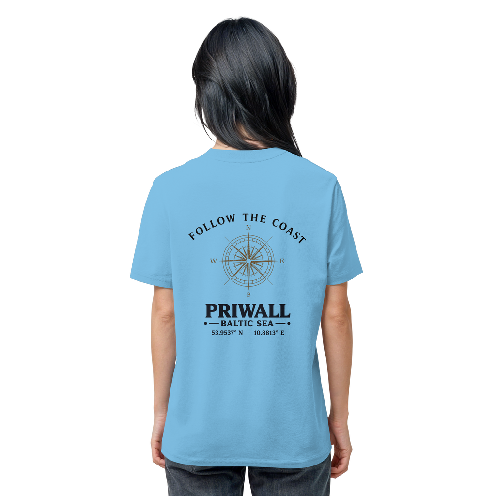 Priwall – Follow the Coast – Light Edition – Bio T-Shirt – Backprint
