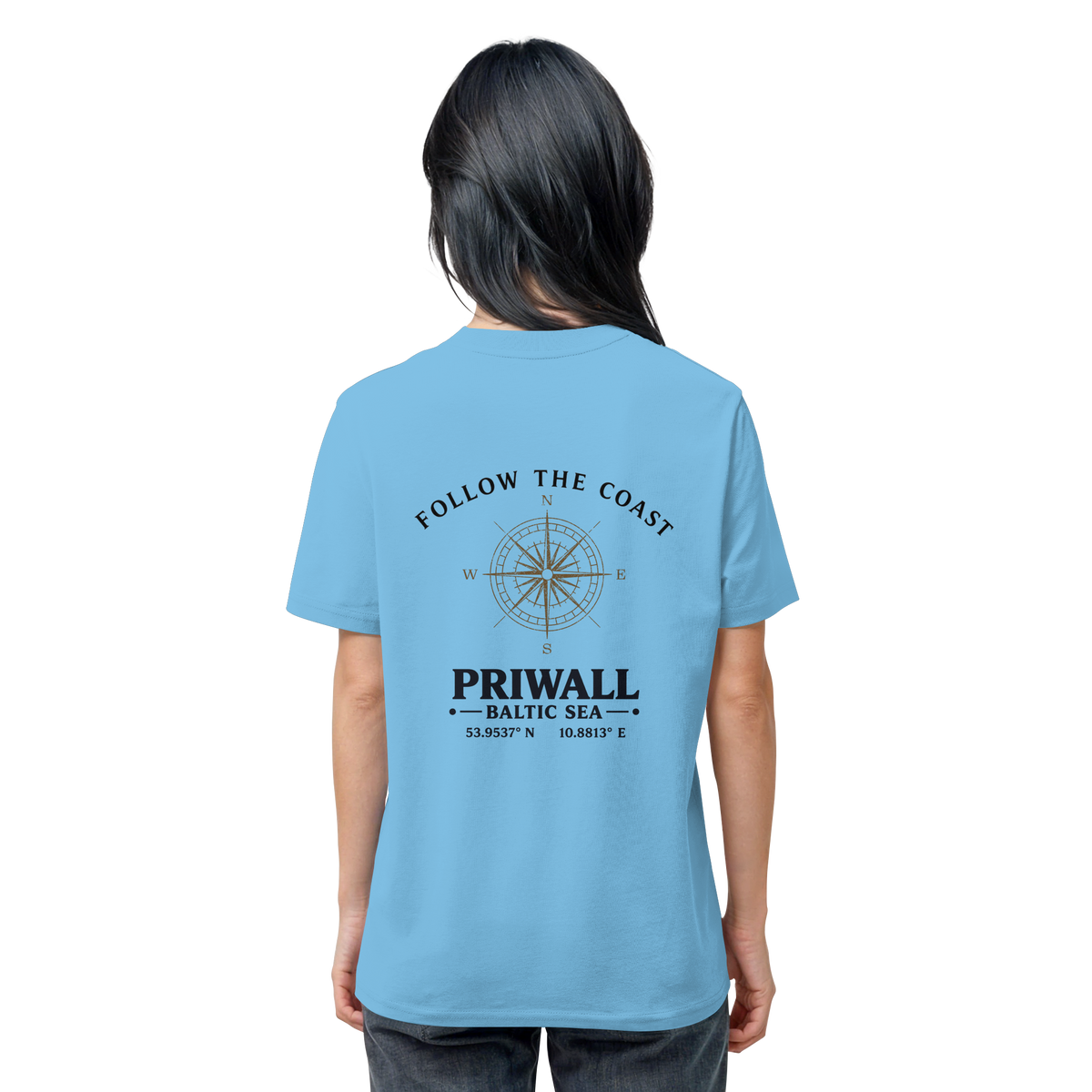 Priwall – Follow the Coast – Light Edition – Bio T-Shirt – Backprint