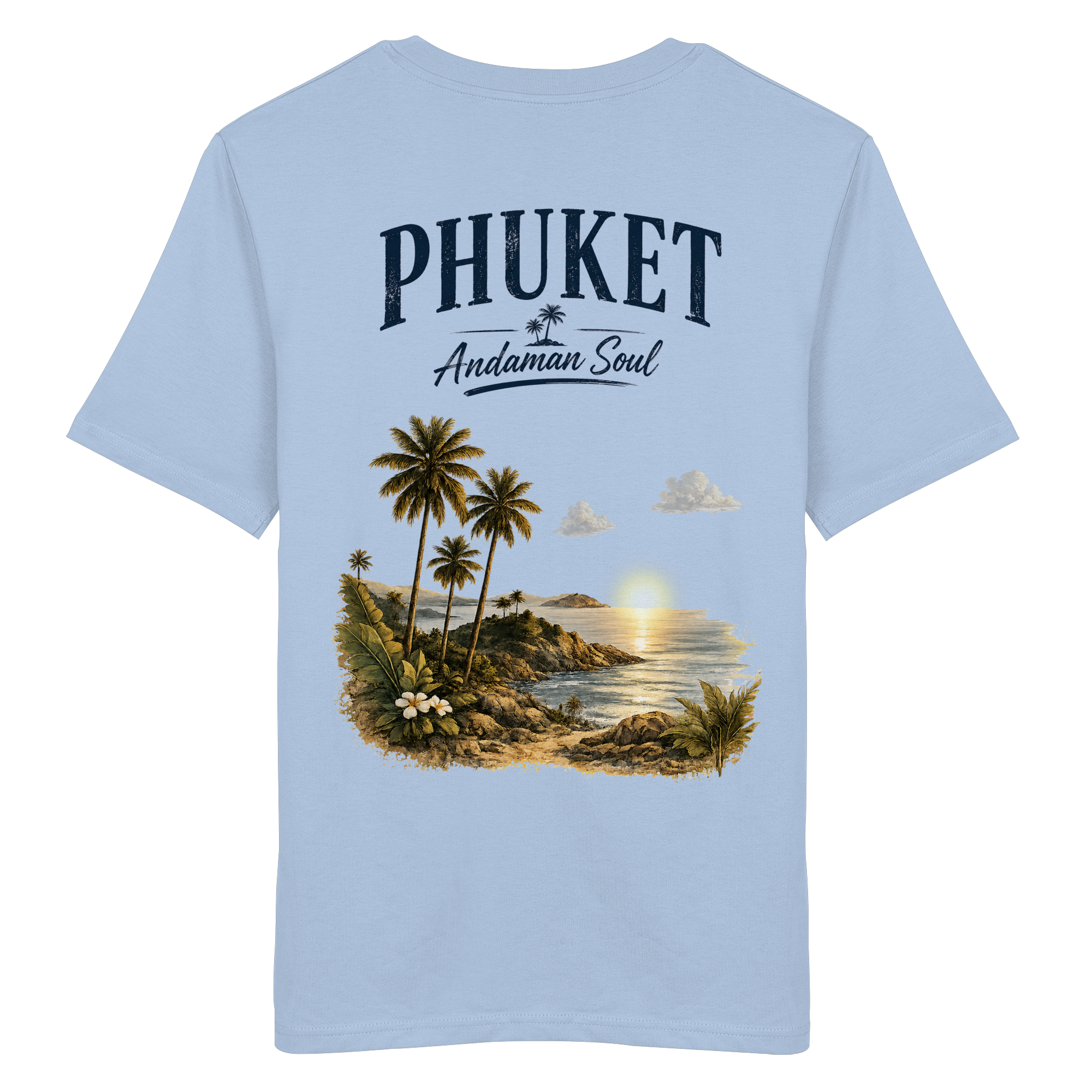 Phuket Thailand – Andaman Soul – Vintage Rückenprint  - Bio T - Shirt