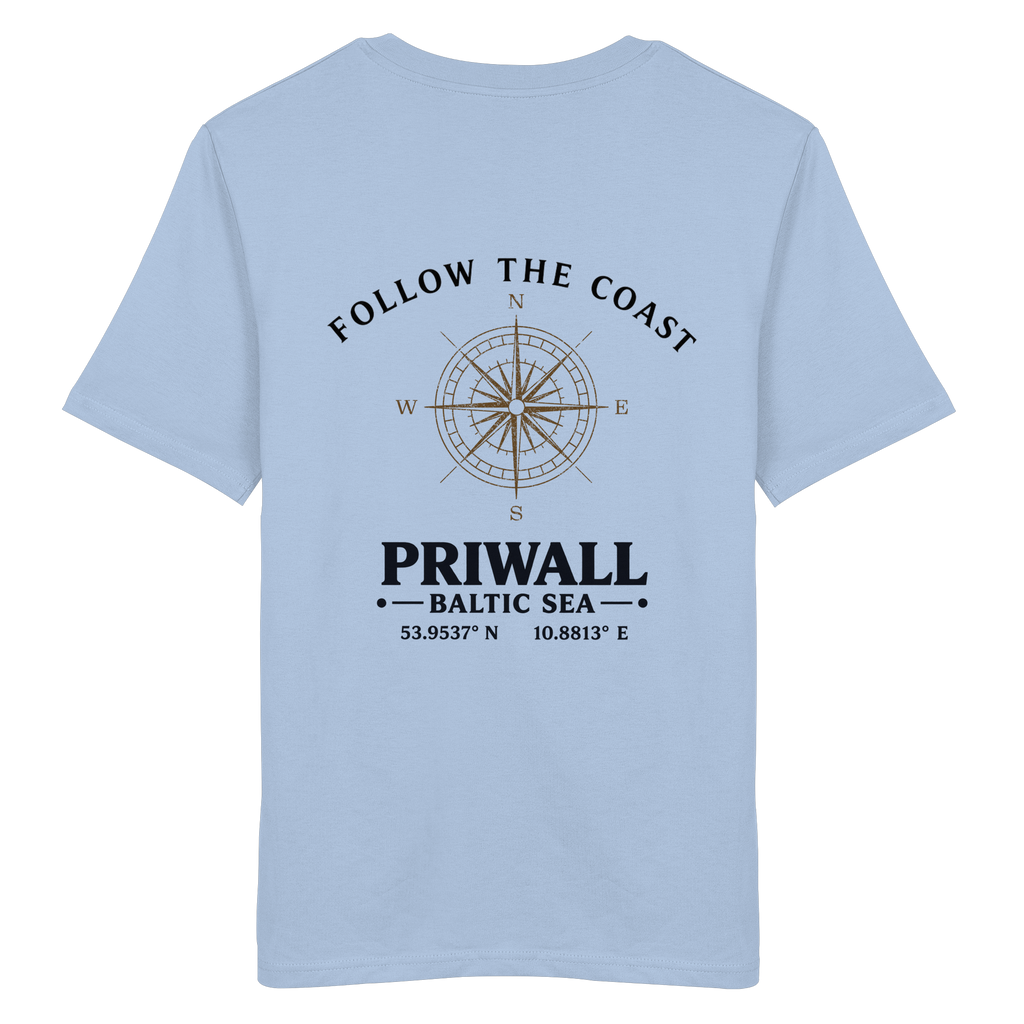 Priwall – Follow the Coast – Light Edition – Bio T-Shirt – Backprint