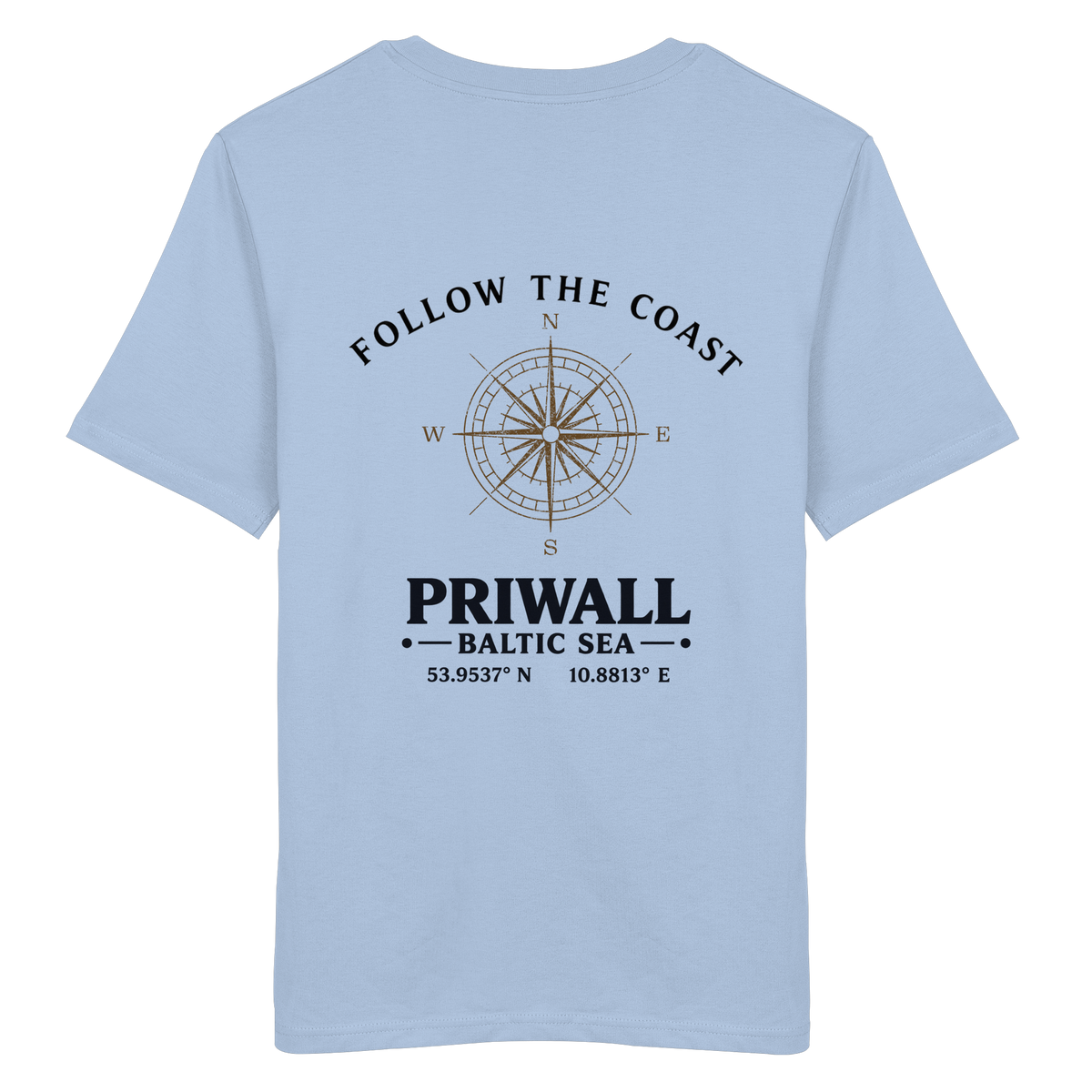 Priwall – Follow the Coast – Light Edition – Bio T-Shirt – Backprint
