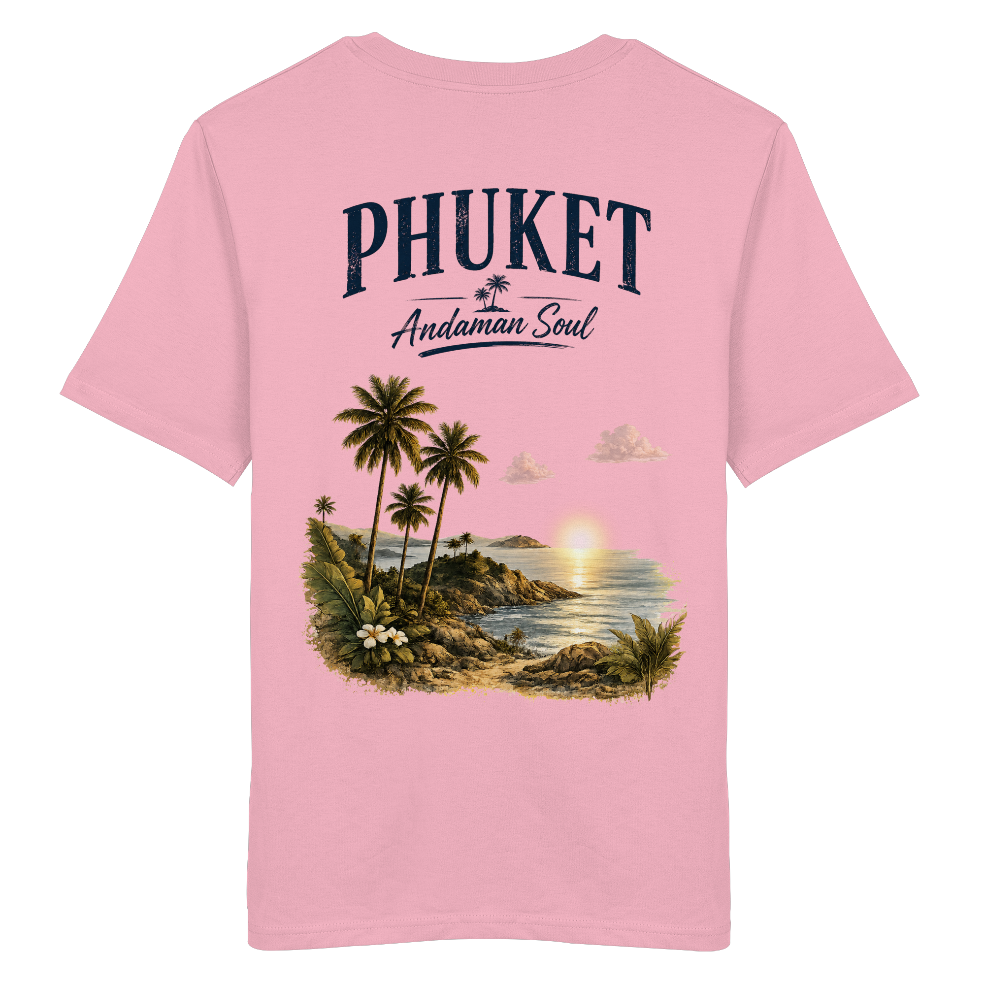 Phuket Thailand – Andaman Soul – Vintage Rückenprint  - Bio T - Shirt