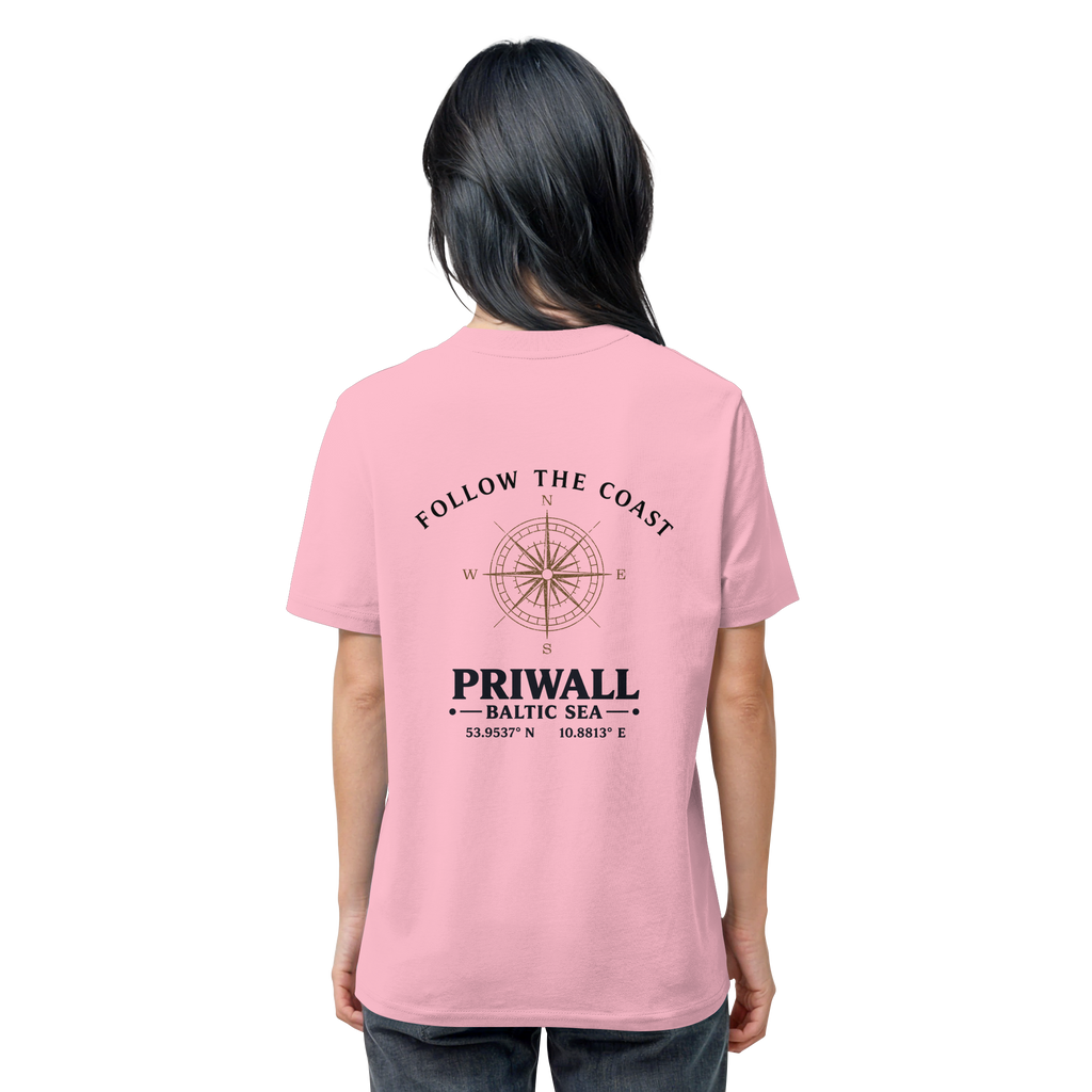Priwall – Follow the Coast – Light Edition – Bio T-Shirt – Backprint