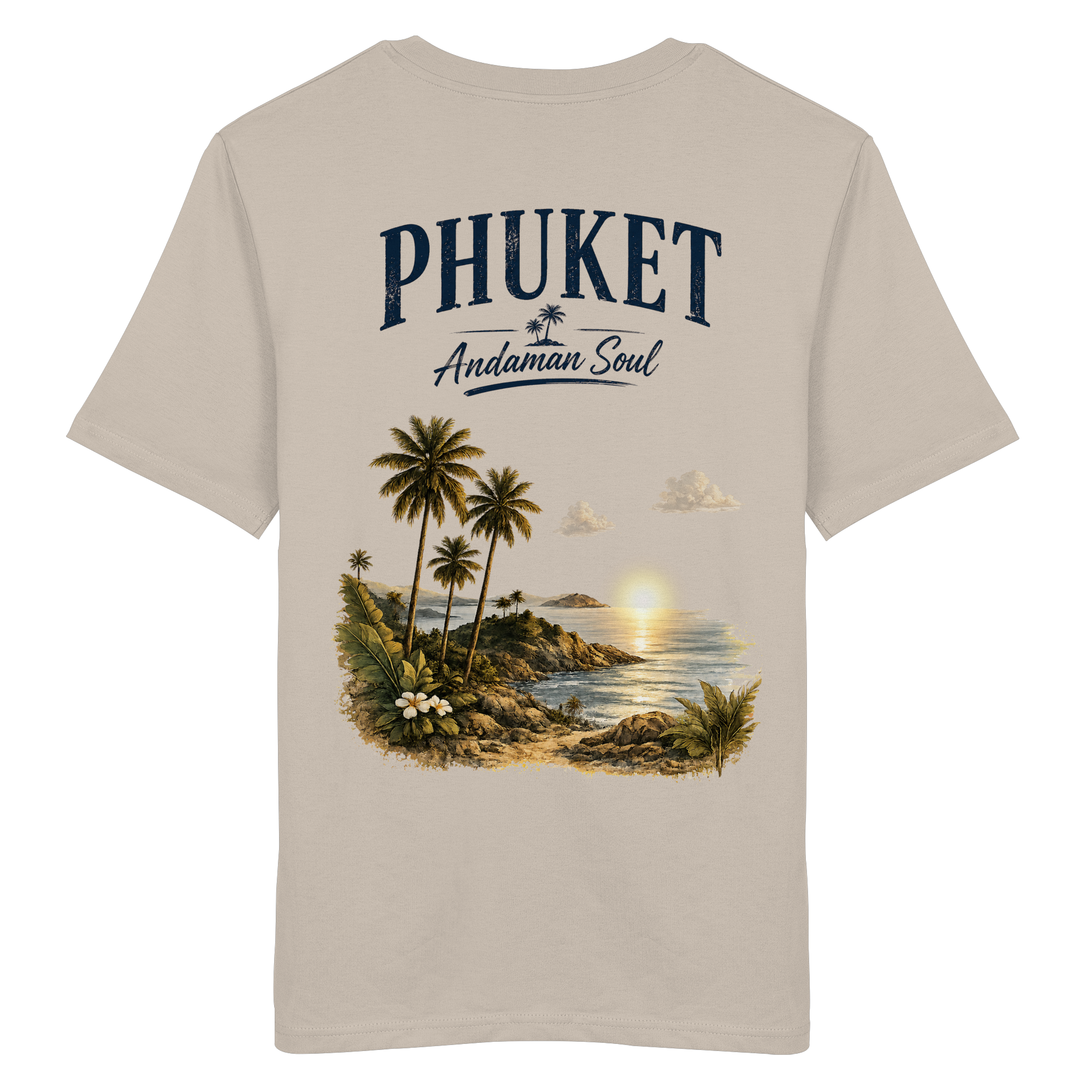 Phuket Thailand – Andaman Soul – Vintage Rückenprint  - Bio T - Shirt