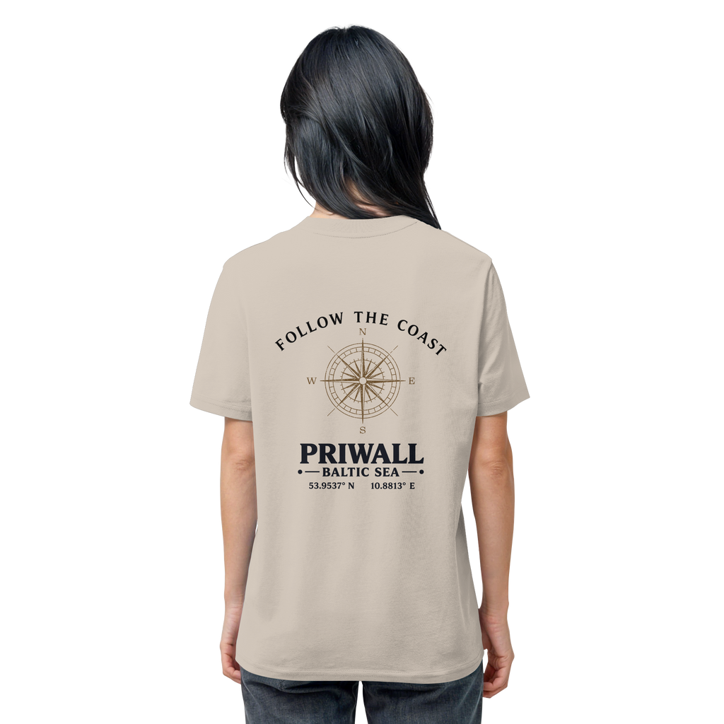 Priwall – Follow the Coast – Light Edition – Bio T-Shirt – Backprint