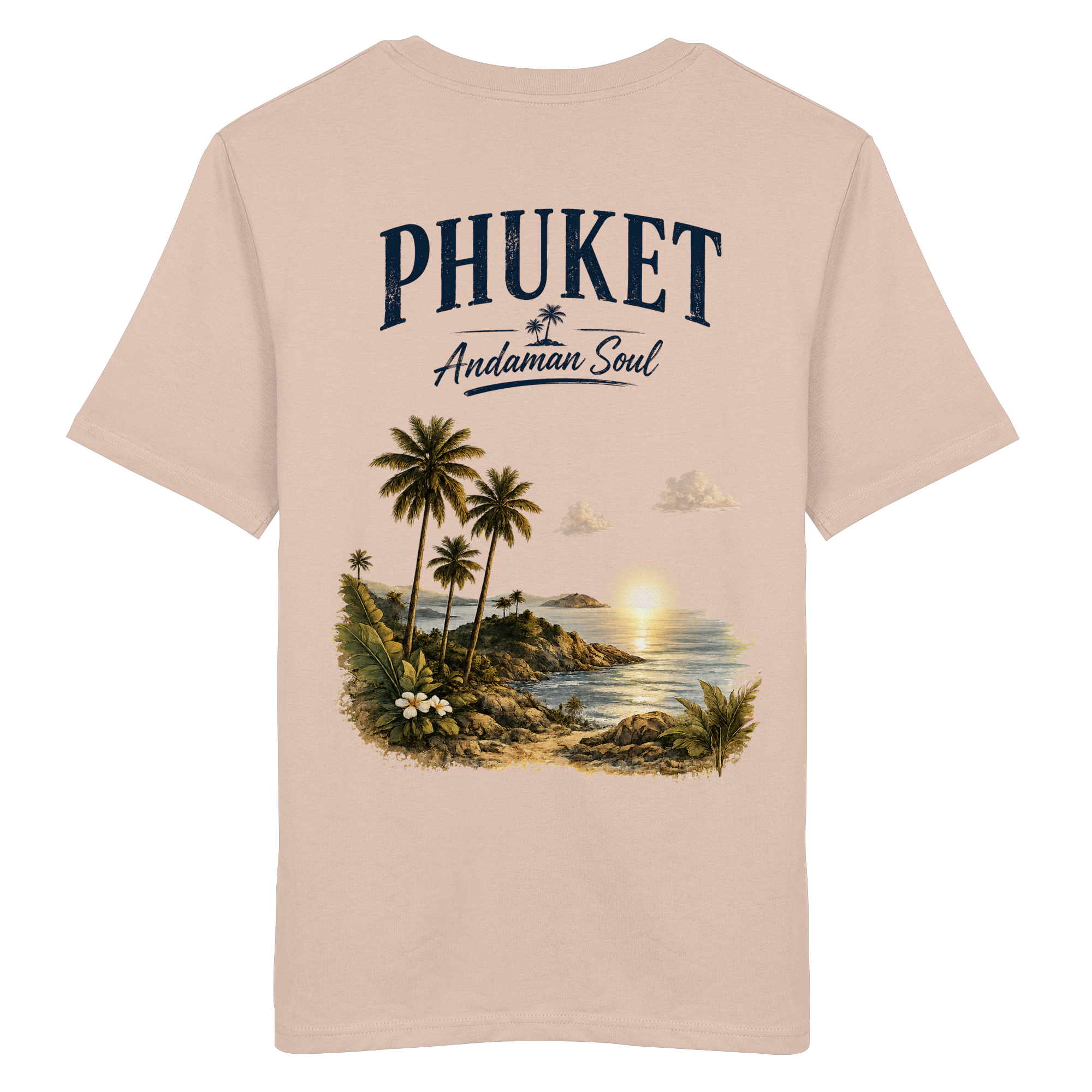 Phuket Thailand – Andaman Soul – Vintage Rückenprint  - Bio T - Shirt