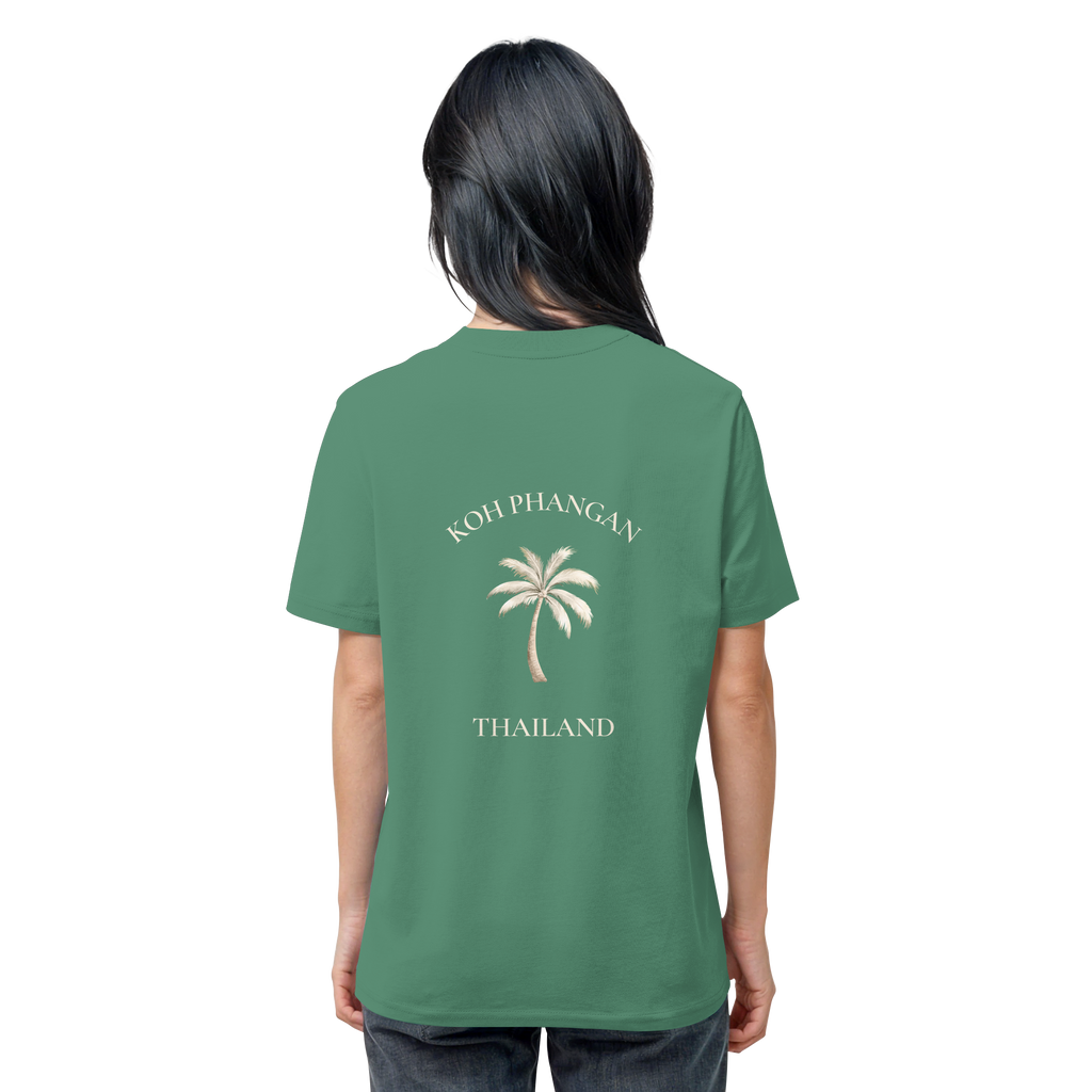Koh Phangan Mini Palm – Bio T-Shirt – Backprint – Originalmockup in Green Bay, Produktansicht 16