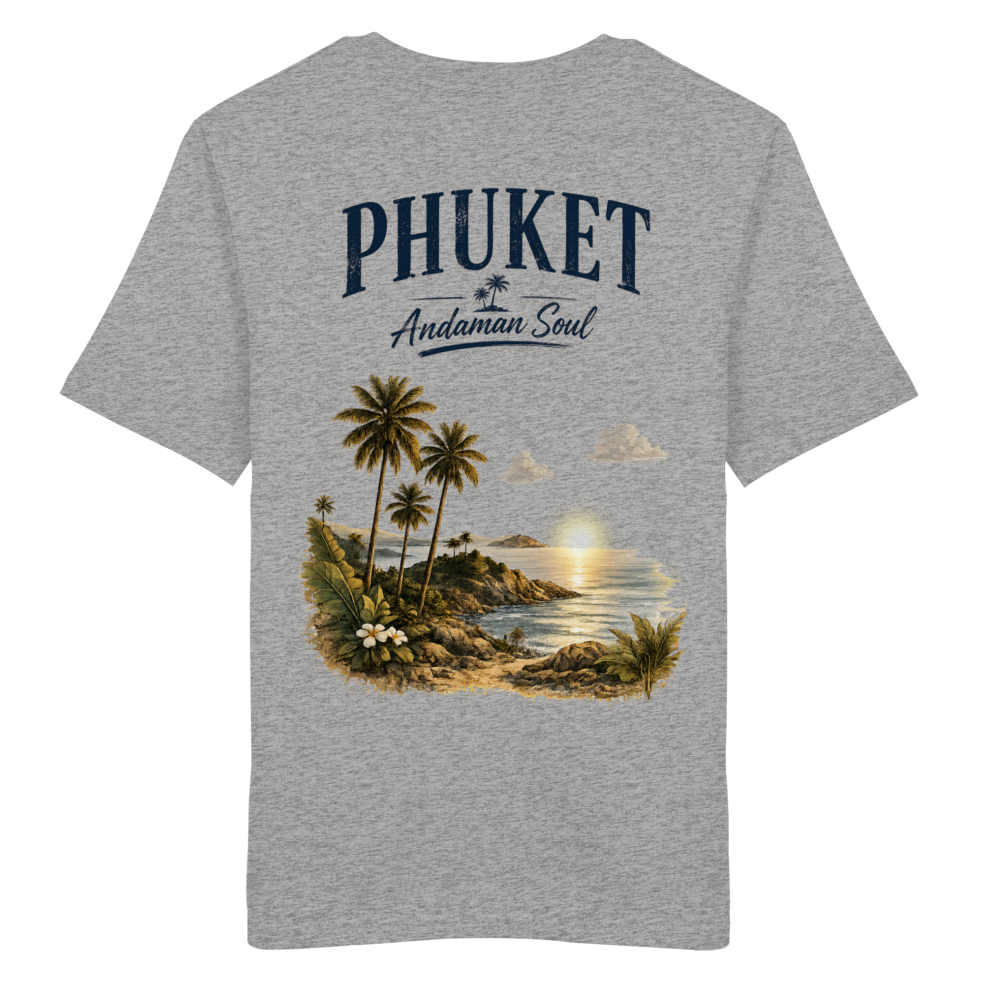 Phuket Thailand – Andaman Soul – Vintage Rückenprint  - Bio T - Shirt
