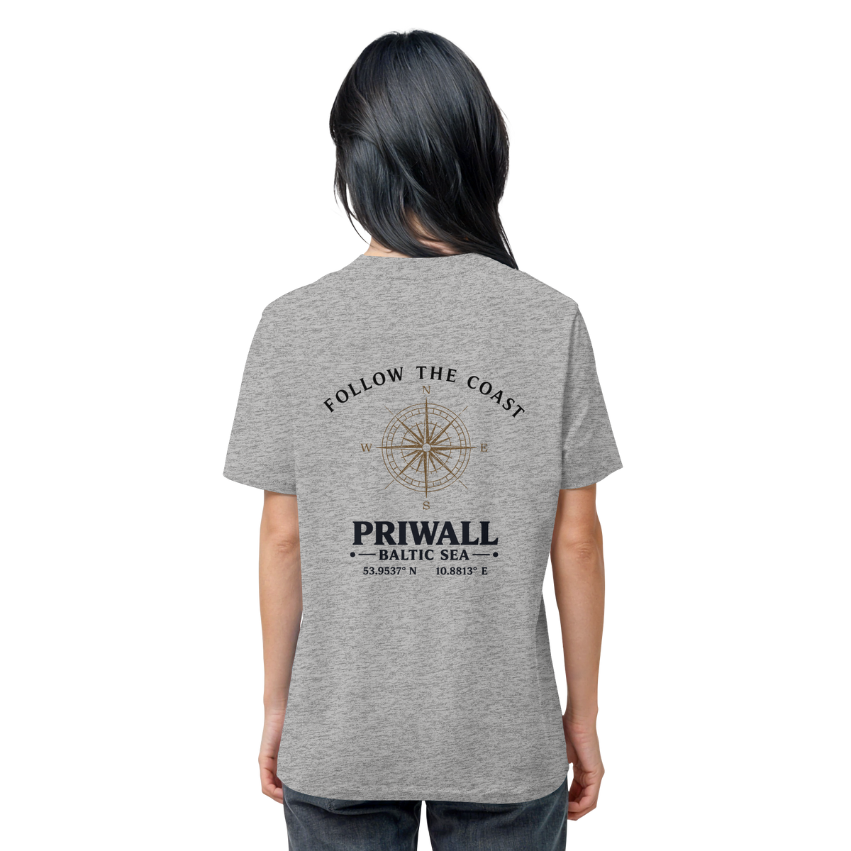 Priwall – Follow the Coast – Light Edition – Bio T-Shirt – Backprint