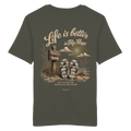 Life-is-better-in-flip-flops-dark-edition-backprint - Organic Shirt