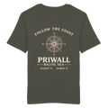 Priwall – Follow the Coast – Dark Edition – Bio T-Shirt – Backprint