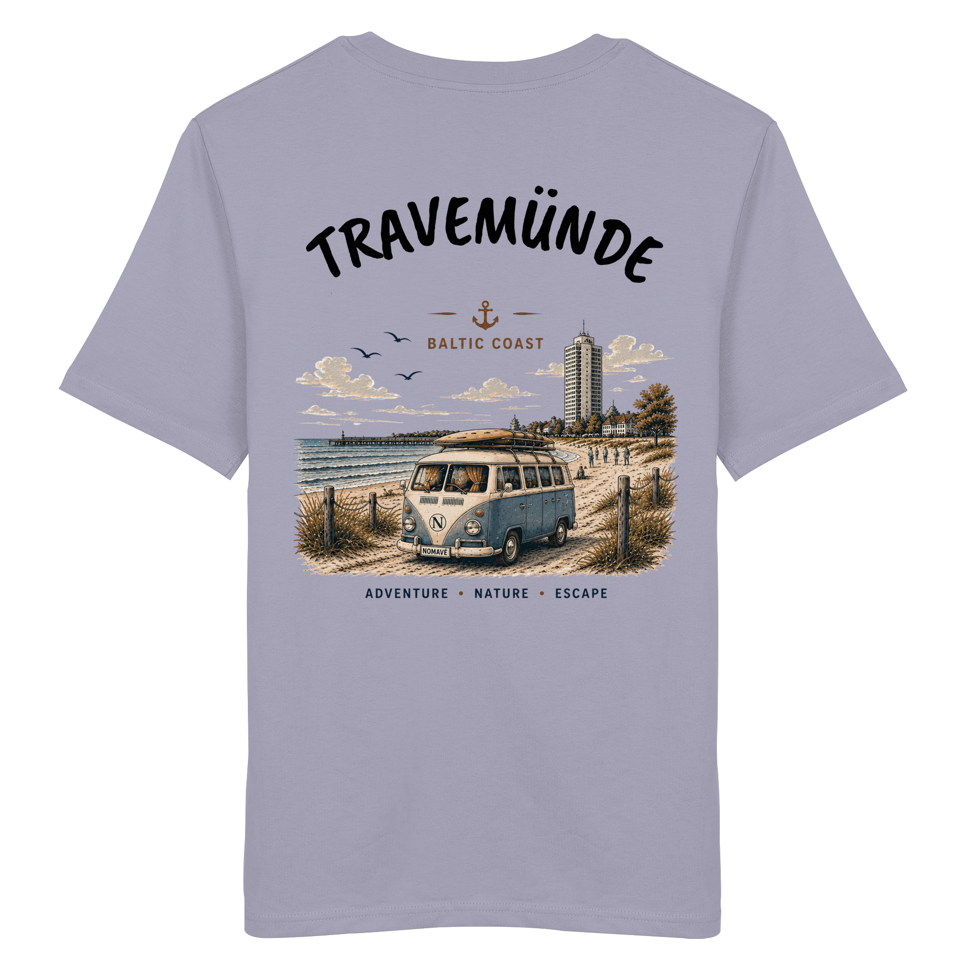 Travemünde Bulli Rückenprint – Bio T-Shirt Ostsee