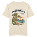Koh Phangan Good Vibes Only – Bio T-Shirt – Backprint – Original-Mockup organic shirt natural raw mit Rückenmotiv