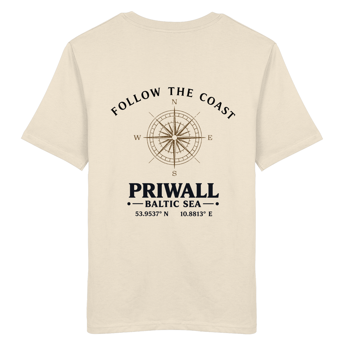 Priwall – Follow the Coast – Light Edition – Bio T-Shirt – Backprint