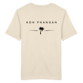 Original-Mockup des Bio T-Shirt in Natural Raw mit Koh-Phangan-Minimal-Backprint