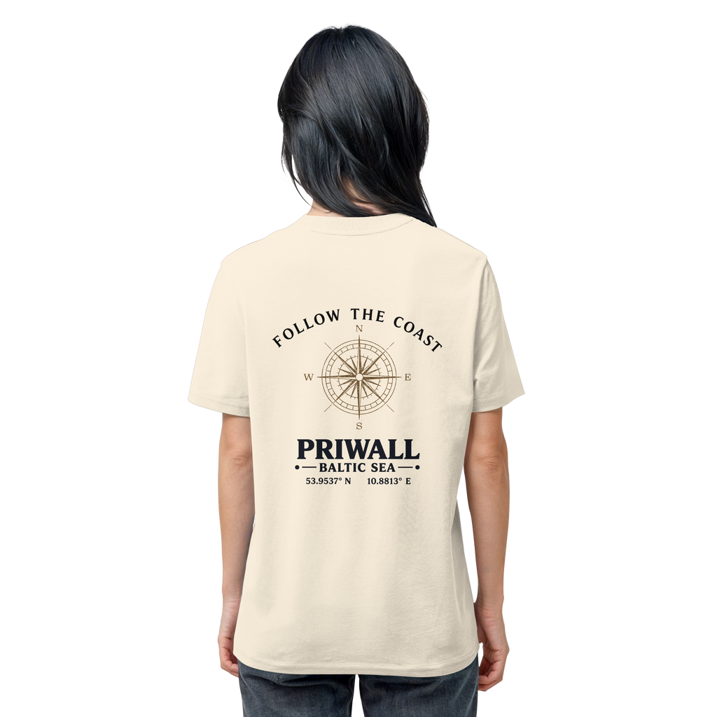 Priwall – Follow the Coast – Light Edition – Bio T-Shirt – Backprint