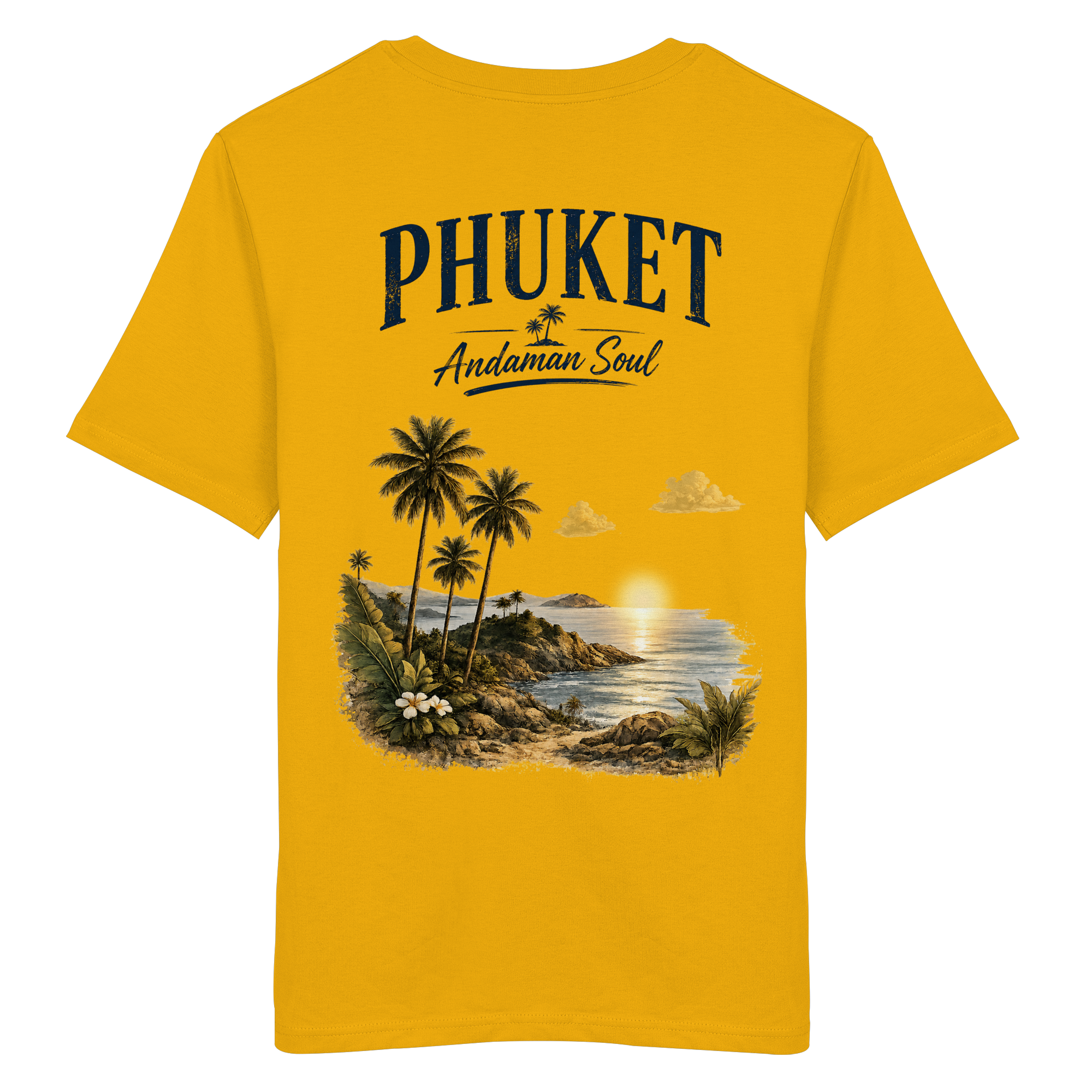 Phuket Thailand – Andaman Soul – Vintage Rückenprint  - Bio T - Shirt
