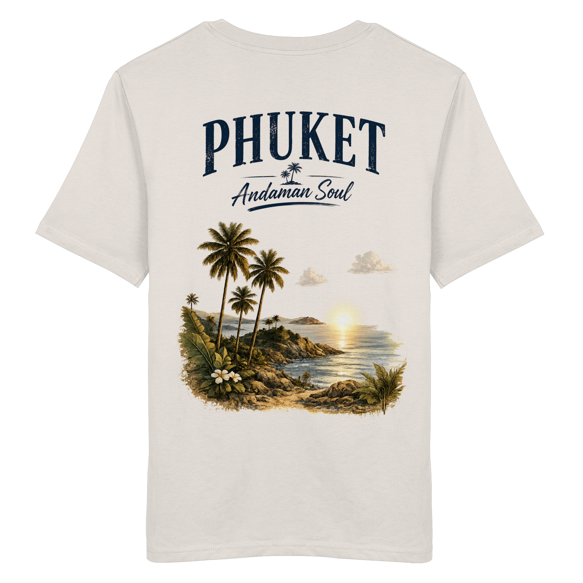 Phuket Thailand – Andaman Soul – Vintage Rückenprint  - Bio T - Shirt