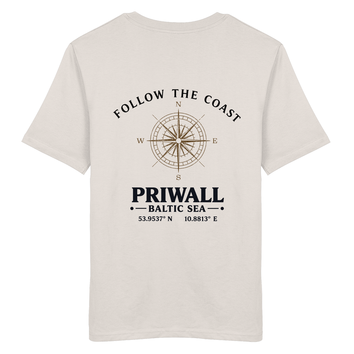 Priwall – Follow the Coast – Light Edition – Bio T-Shirt – Backprint