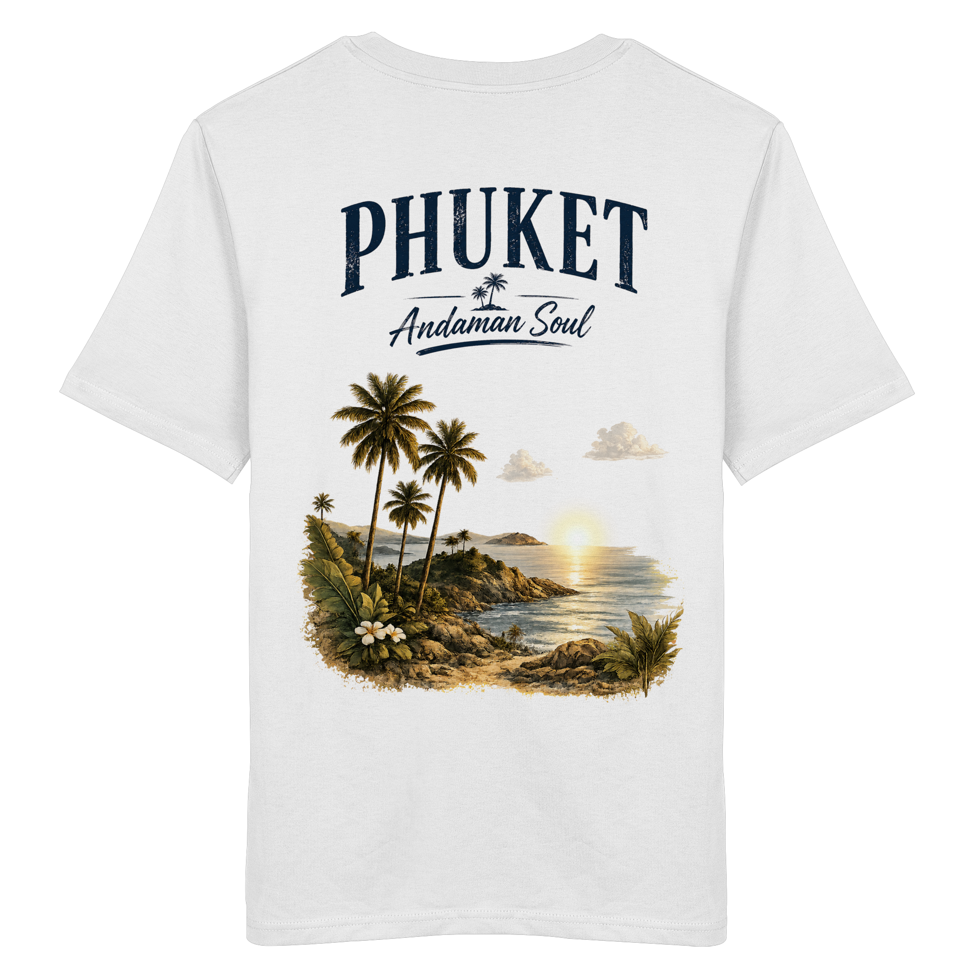 Phuket Thailand – Andaman Soul – Vintage Rückenprint  - Bio T - Shirt