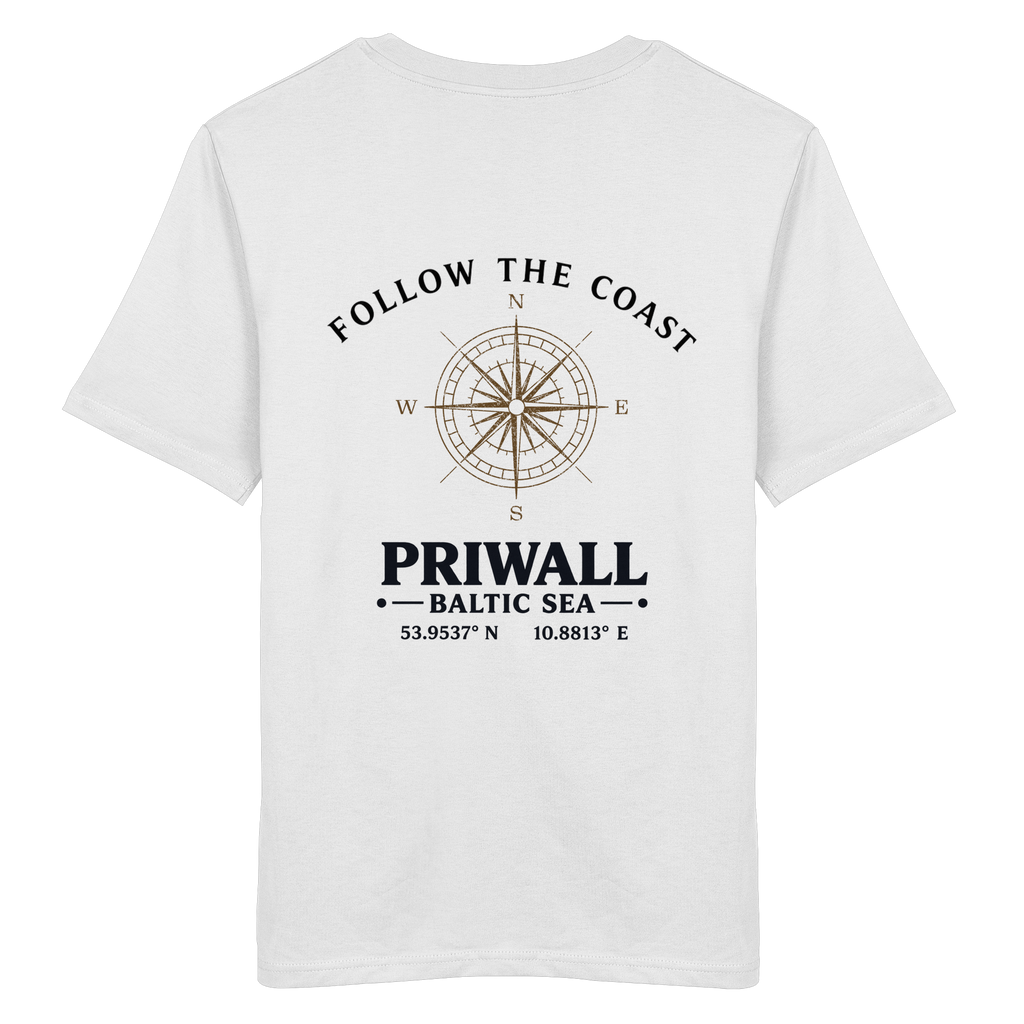 Priwall – Follow the Coast – Light Edition – Bio T-Shirt – Backprint