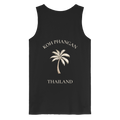 Bio Tank Top in black mit Koh Phangan Mini Palm Motiv als Backprint – Original-Mockup