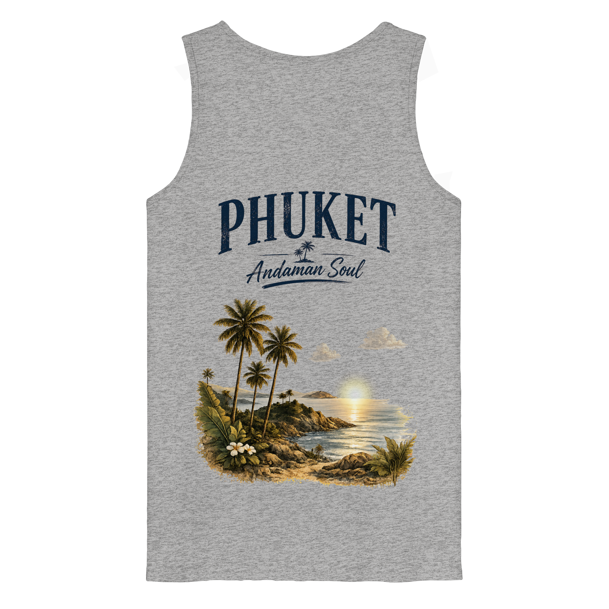 Phuket Thailand – Andaman Soul – Vintage Rückenprint  - Organic Tank Top