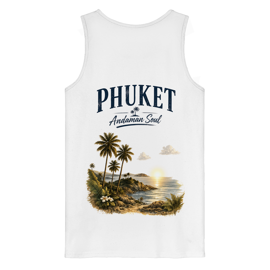 Phuket Thailand – Andaman Soul – Vintage Rückenprint  - Organic Tank Top