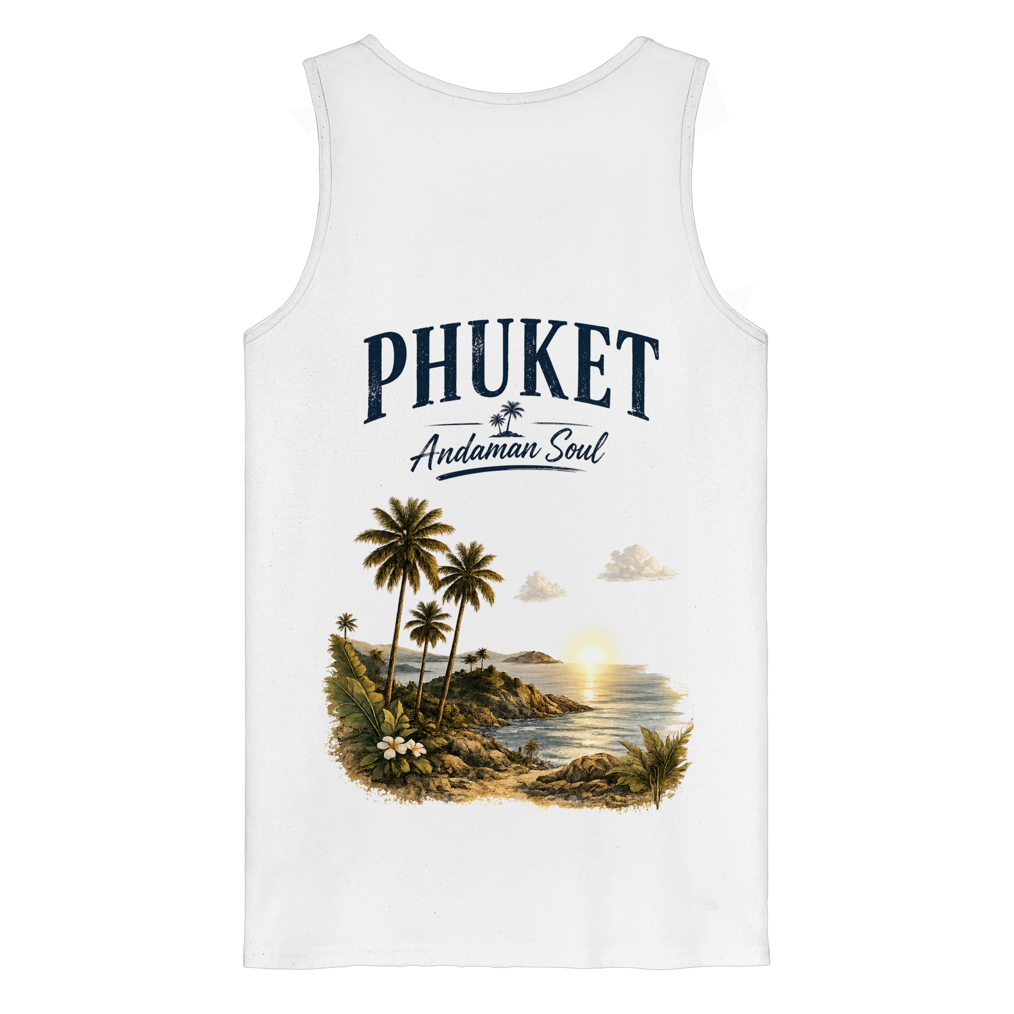 Phuket Thailand – Andaman Soul – Vintage Rückenprint  - Organic Tank Top