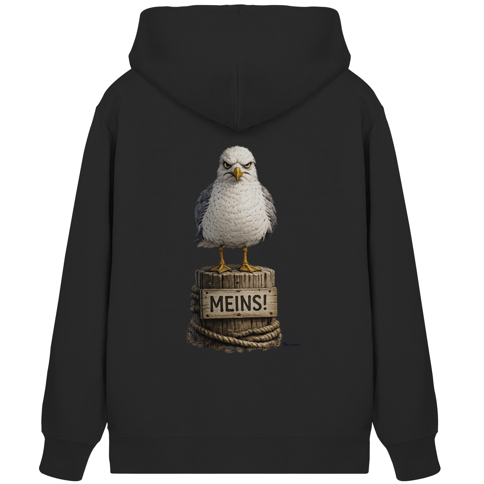 Möwe mit Meinung – MEINS! | - Organic Zipper