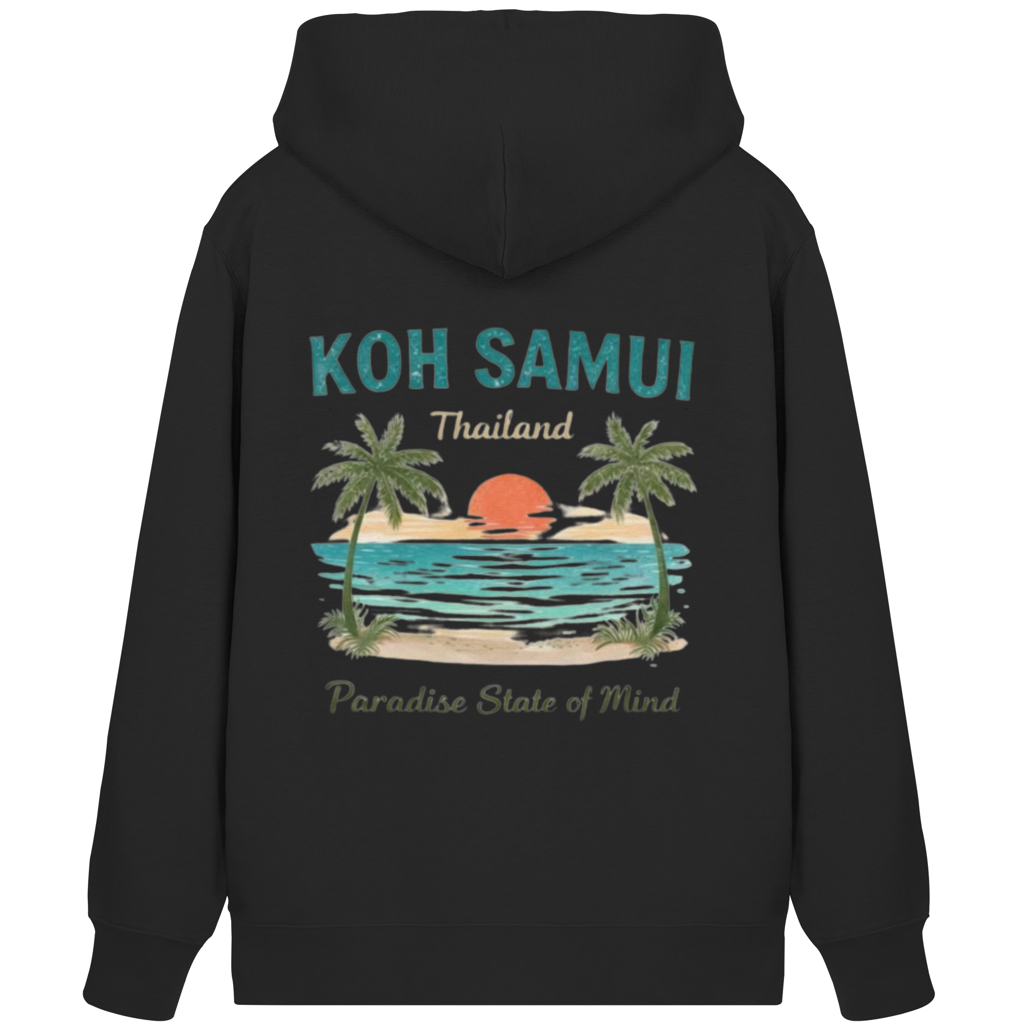 Koh Samui Vibes – Bio Kapuzenjacke mit Reißverschluss