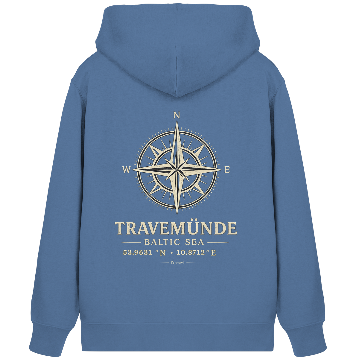 Travemünde Windrose - Dark Edition - Organic Zipper Kapuzenjacke