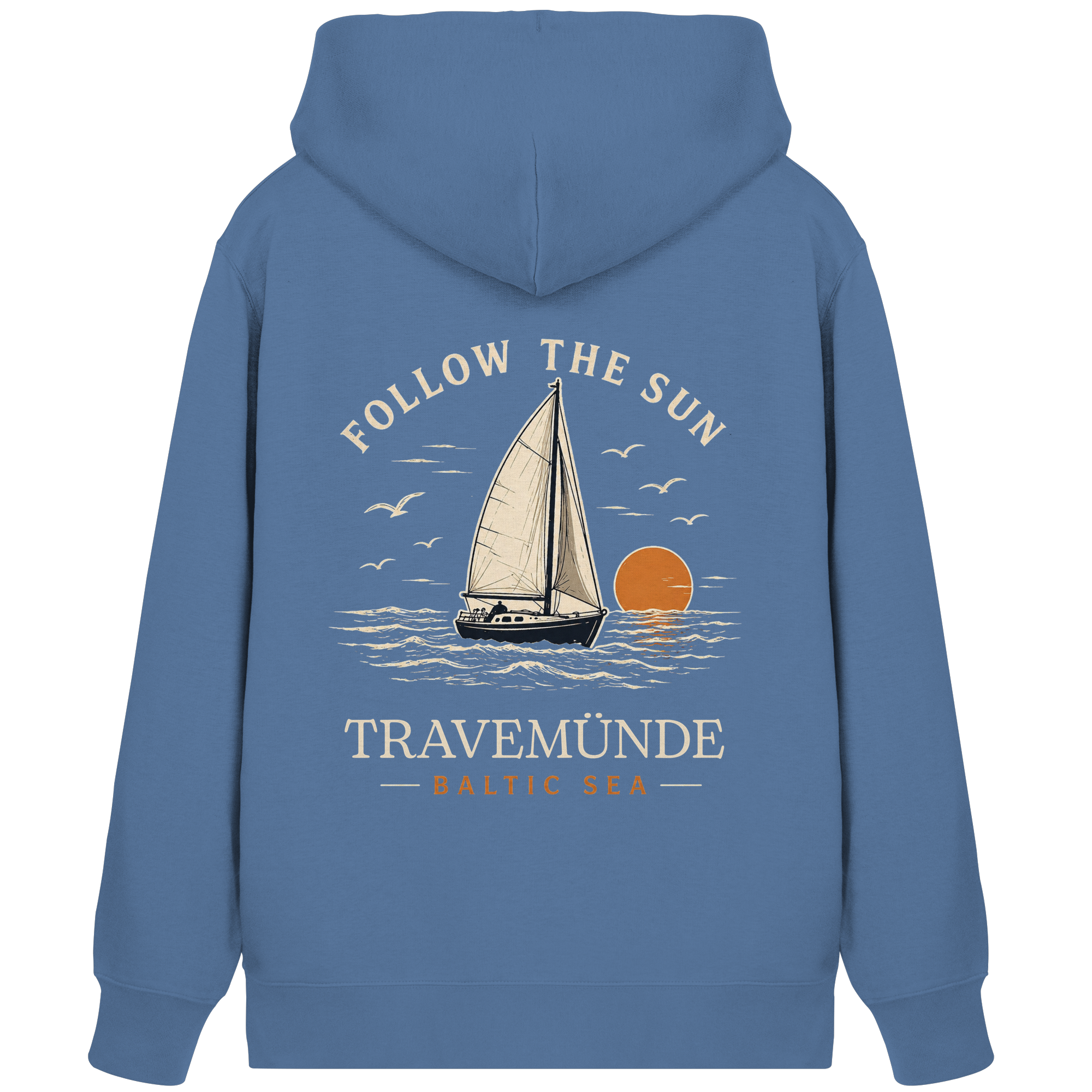 Travemünde Follow The Sun Dark Edition Kapuzenjacke aus Bio-Baumwolle
