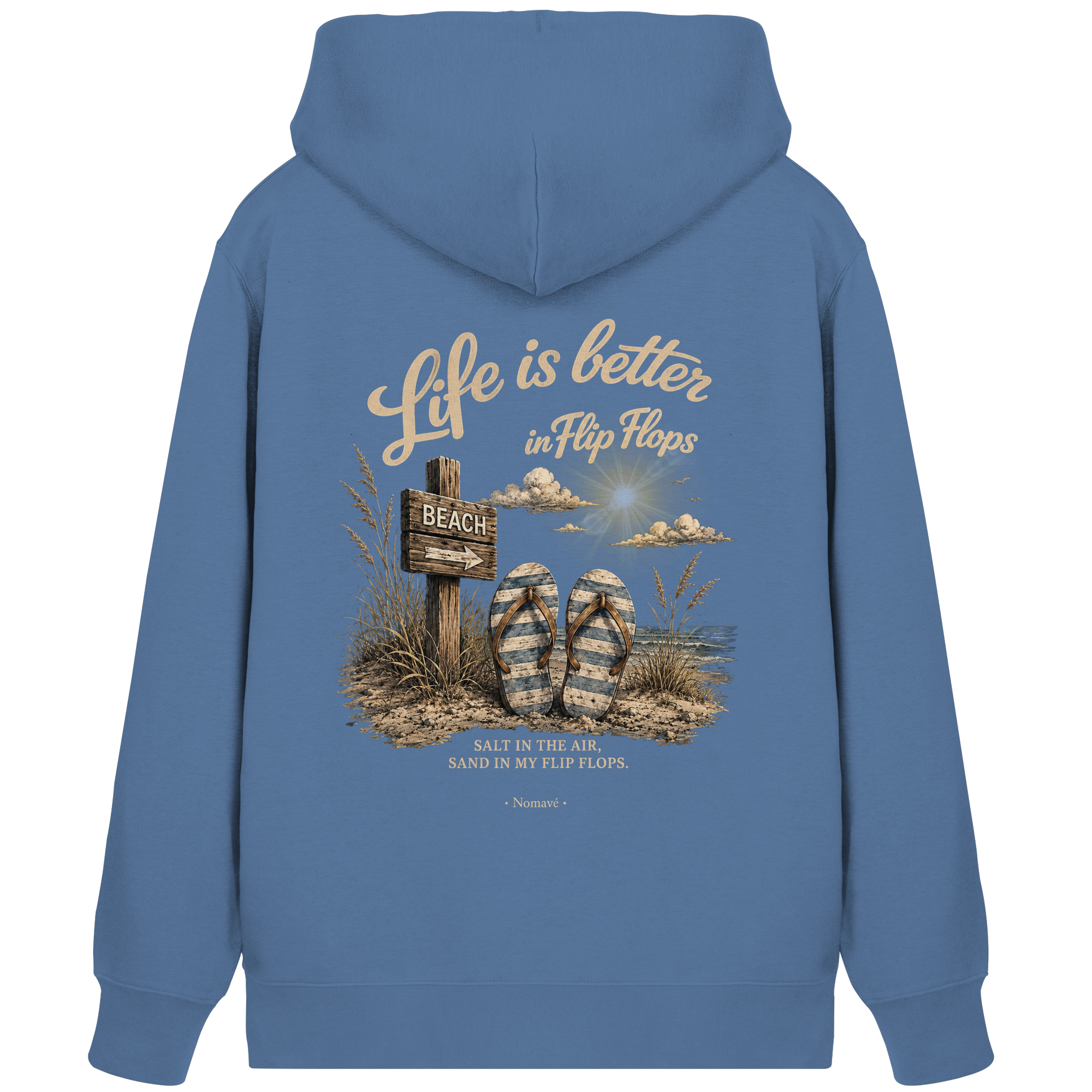 Life-is-better-in-Flip-Flops-Dark-Edition - Organic Zipper