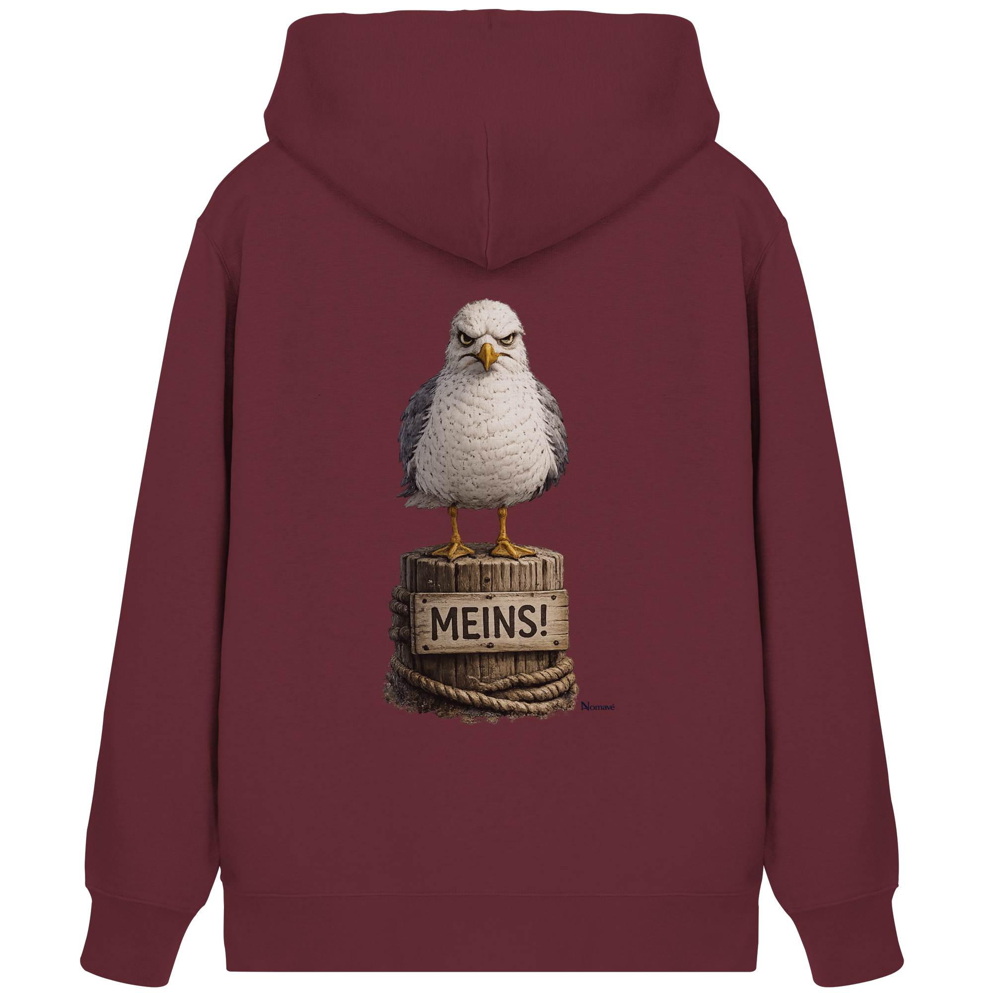 Möwe mit Meinung – MEINS! | - Organic Zipper