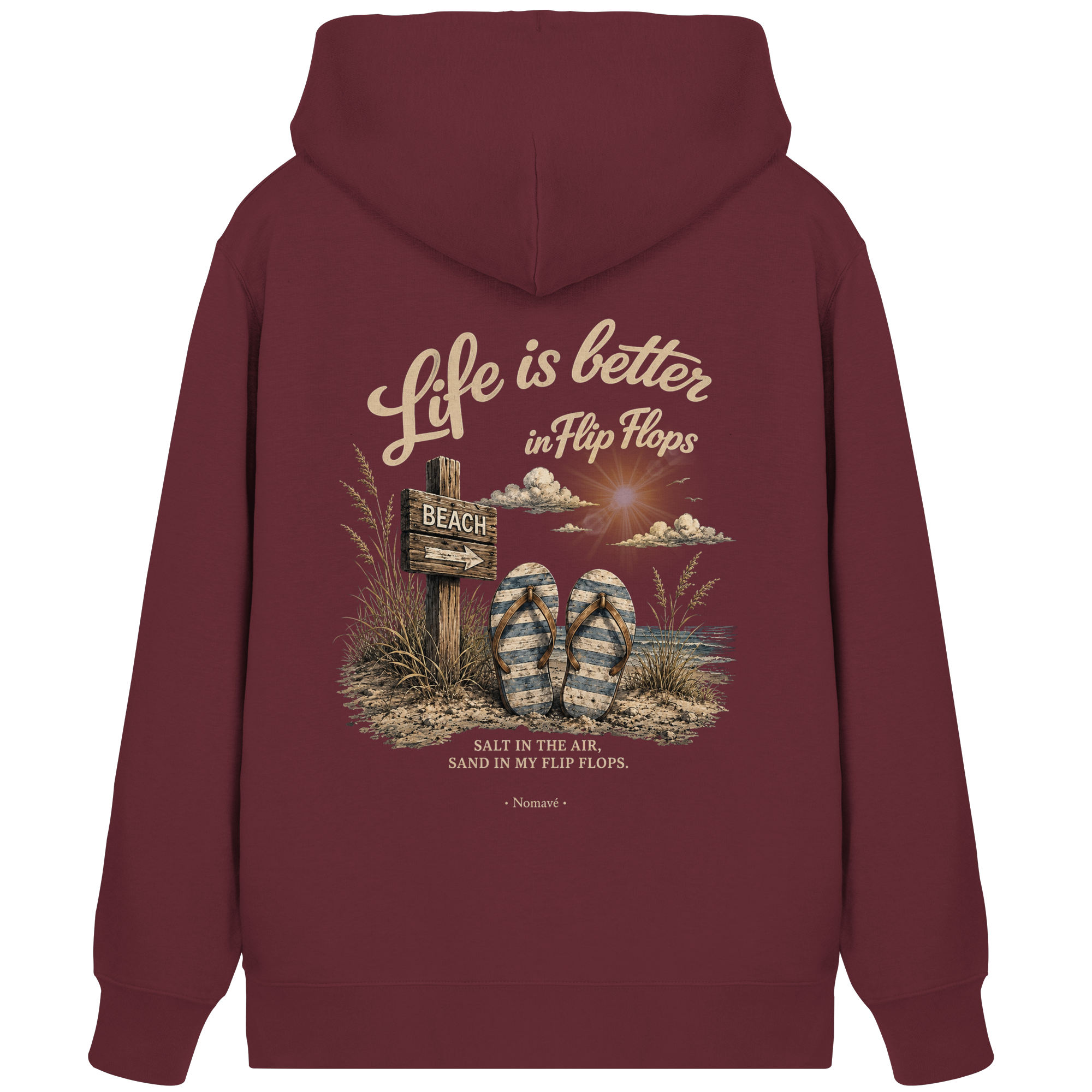 Life-is-better-in-Flip-Flops-Dark-Edition - Organic Zipper